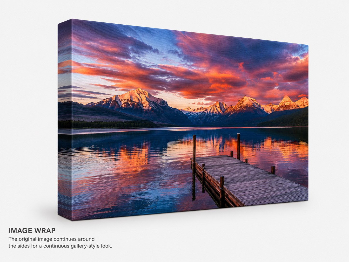 Example of image wrap canvas edge