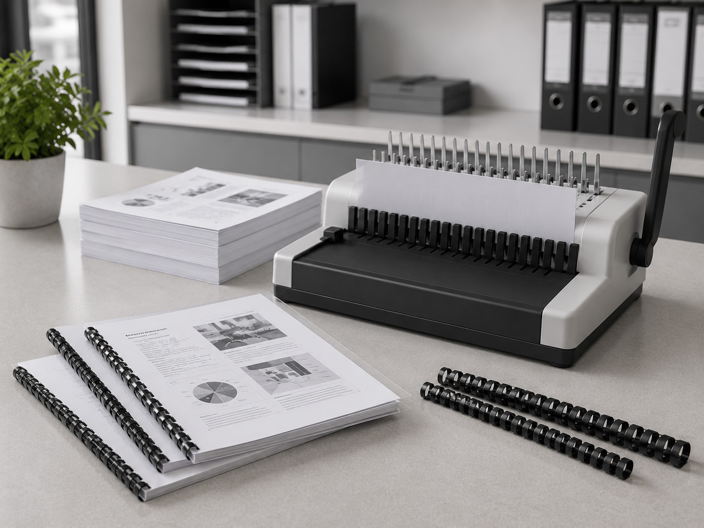 Comb binding service for reports and documents