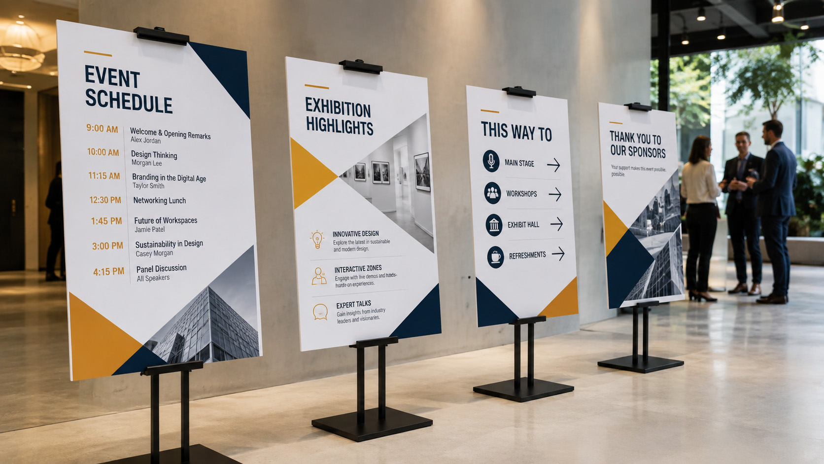 Foamboard exhibition and information displays