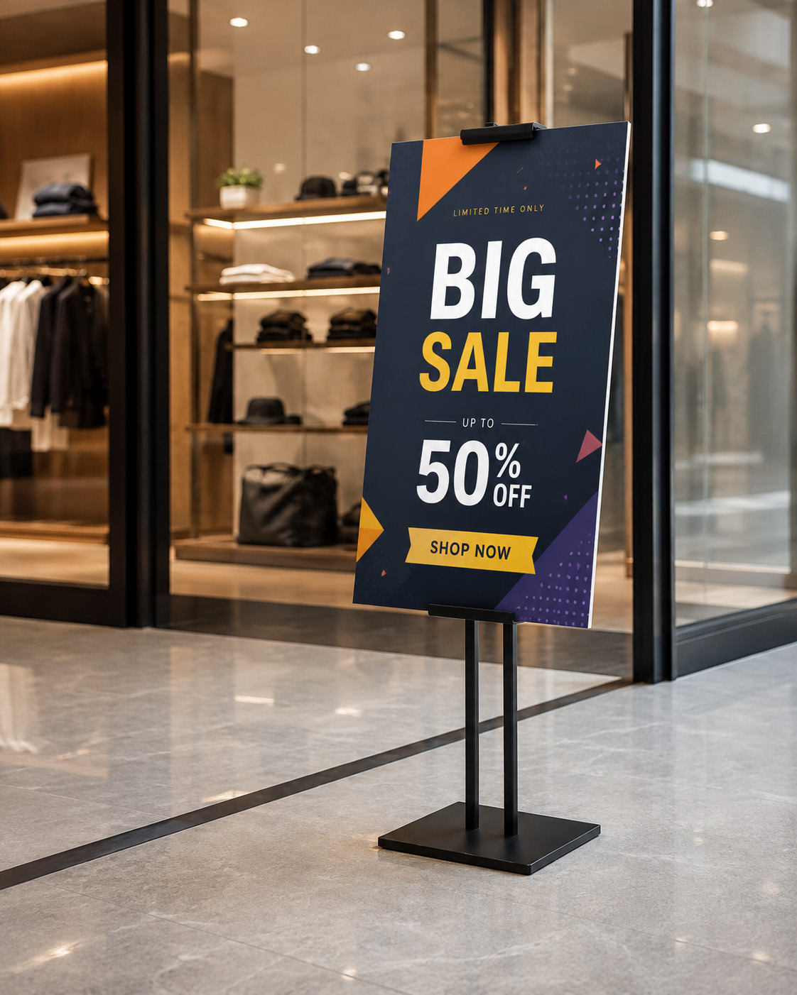 Promotional foamboard poster display