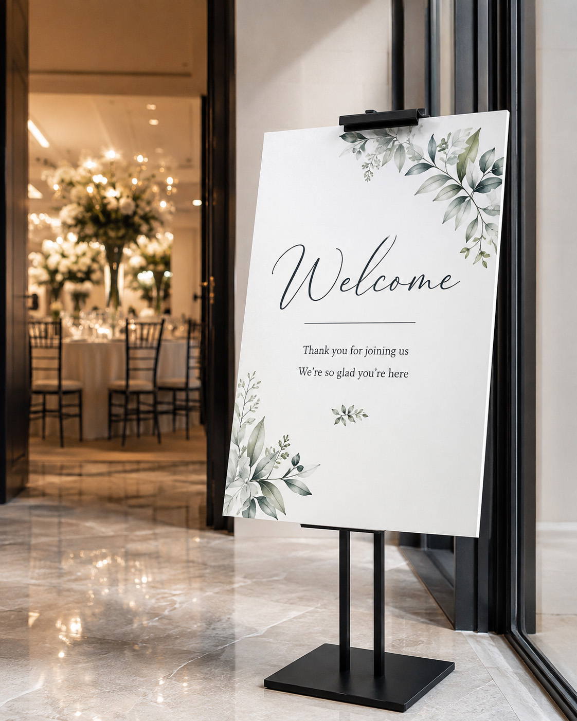 Foamboard welcome board for event