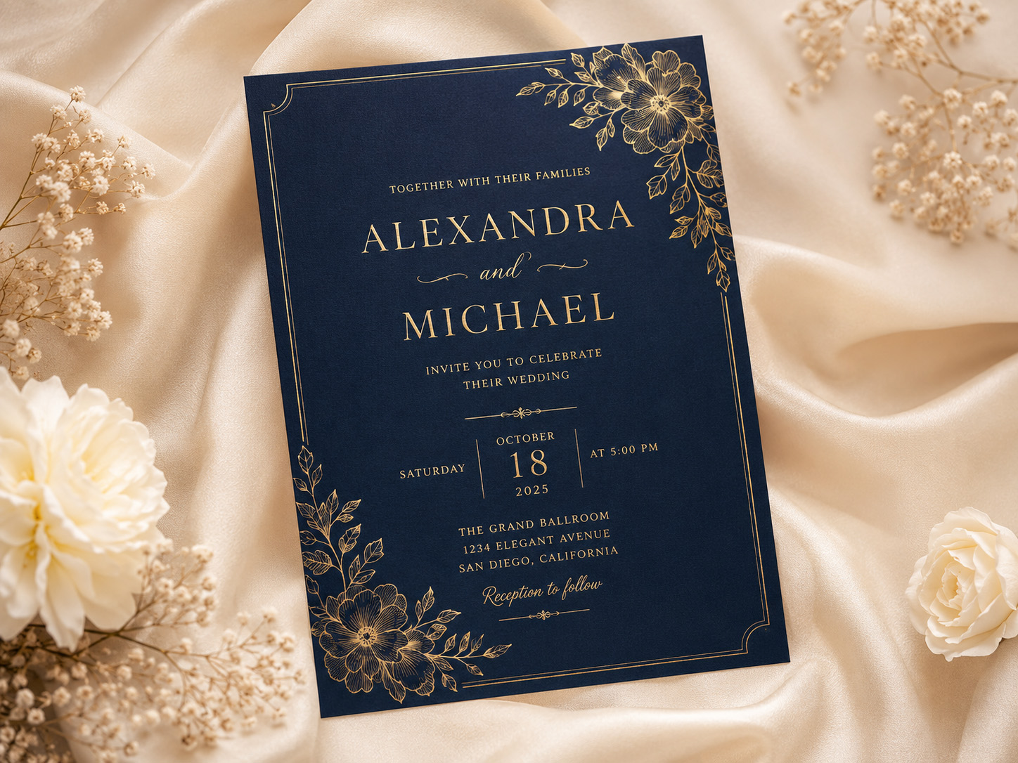 Invitation card without envelope