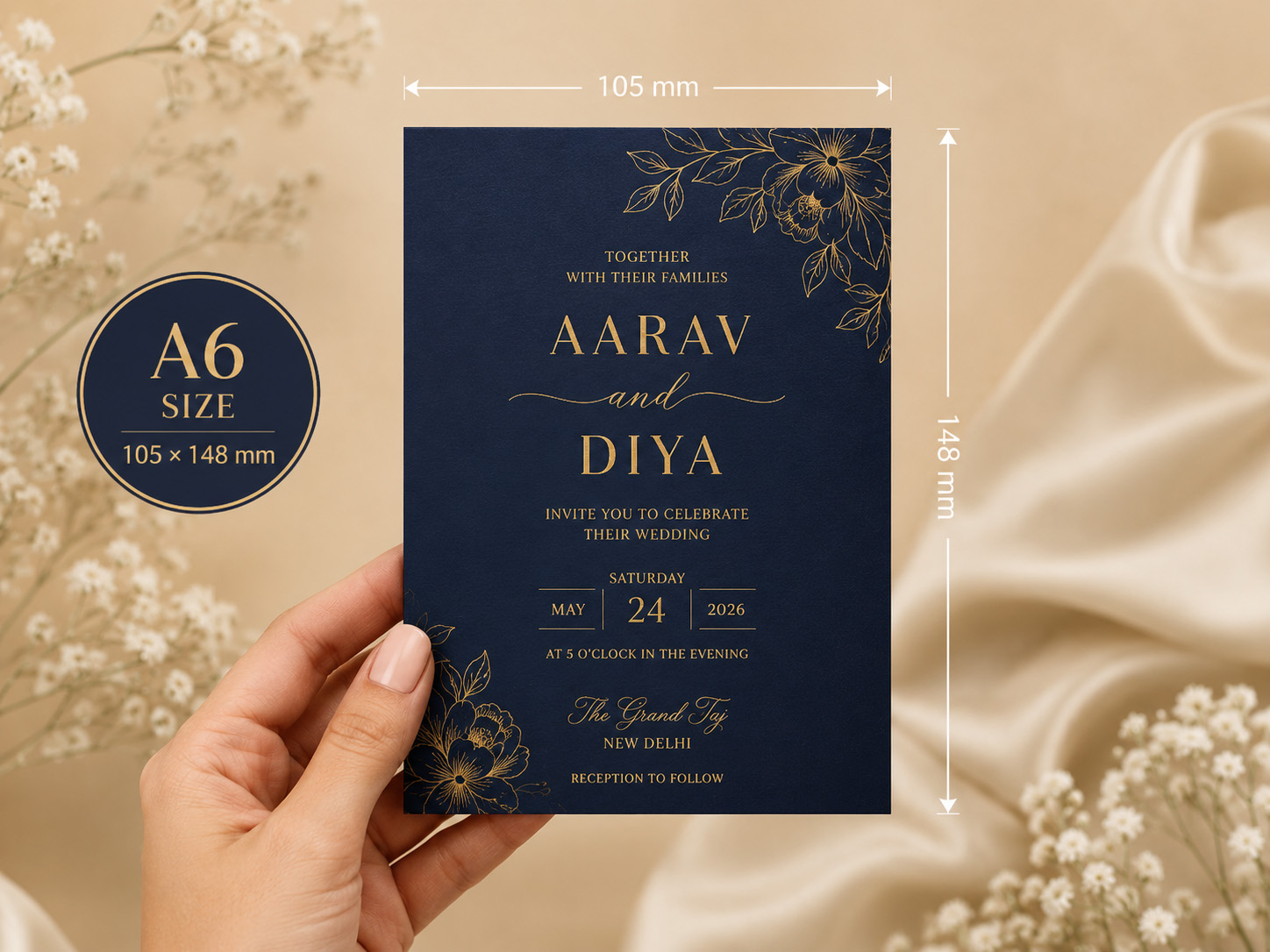 A6 invitation card size